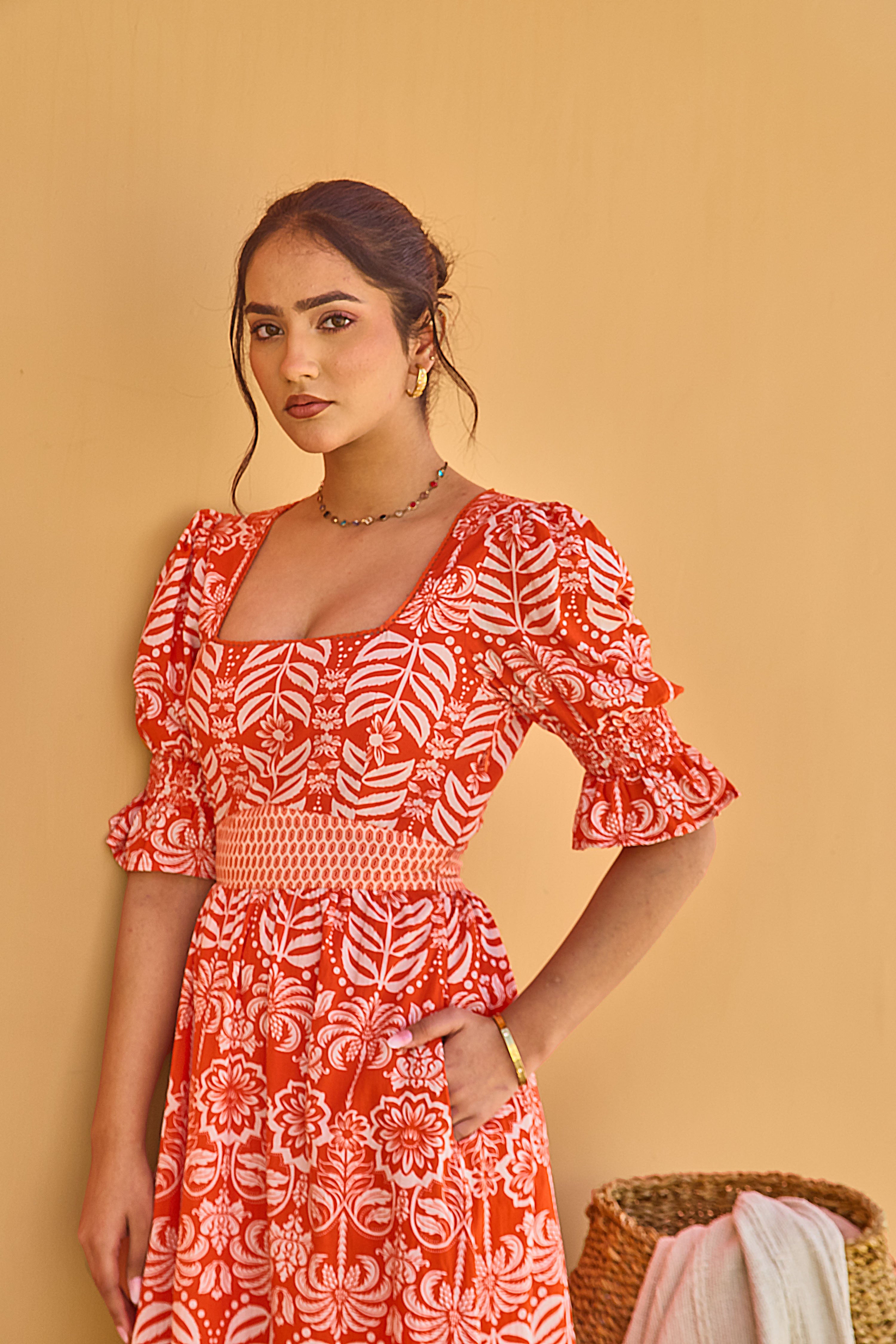 Crimson Tropic Katie Dress