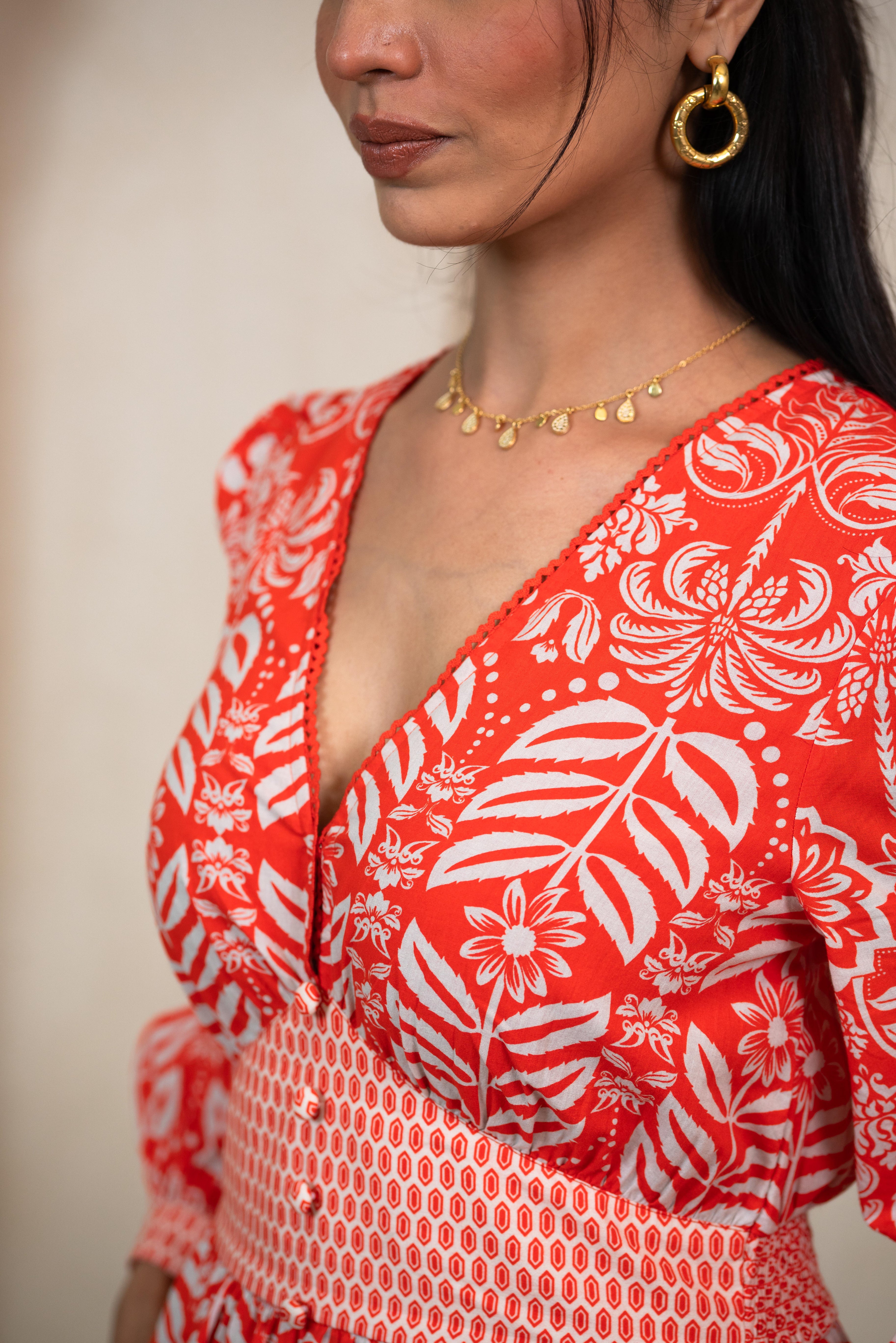 Crimson Tropic Pippa Dress