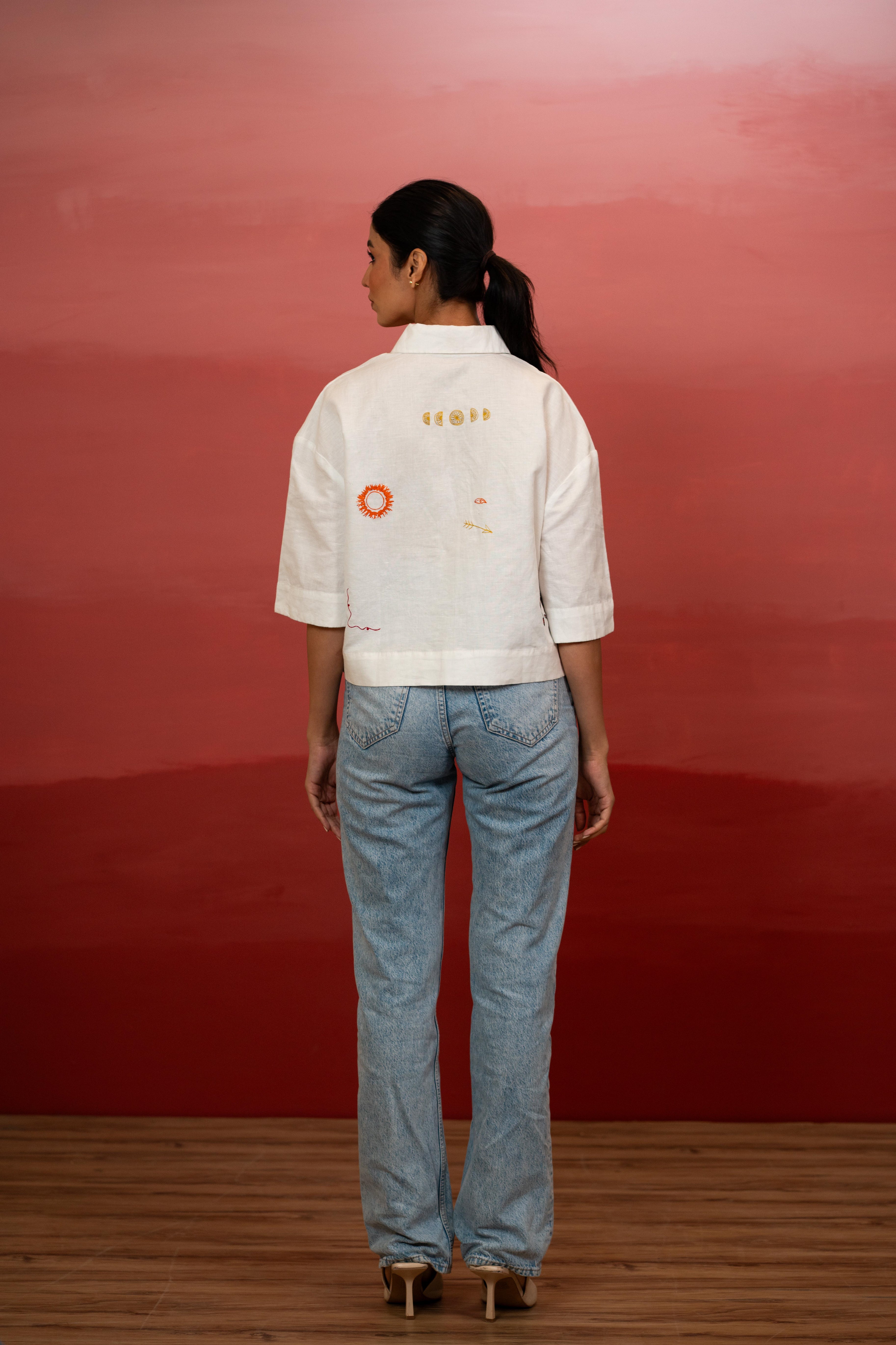 Saffron Soul Embroidered Shirt