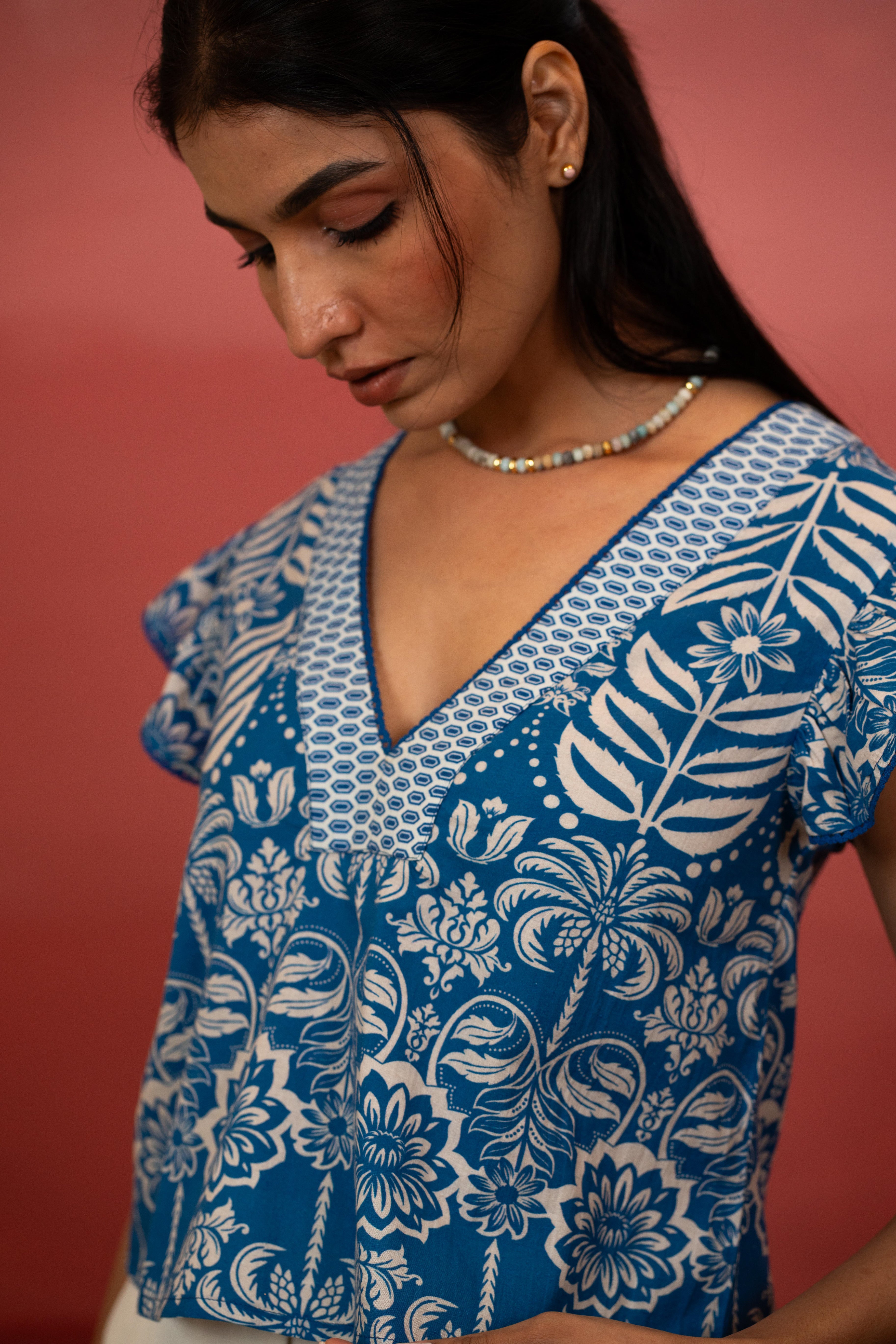 Indigo Tropic Inca Top