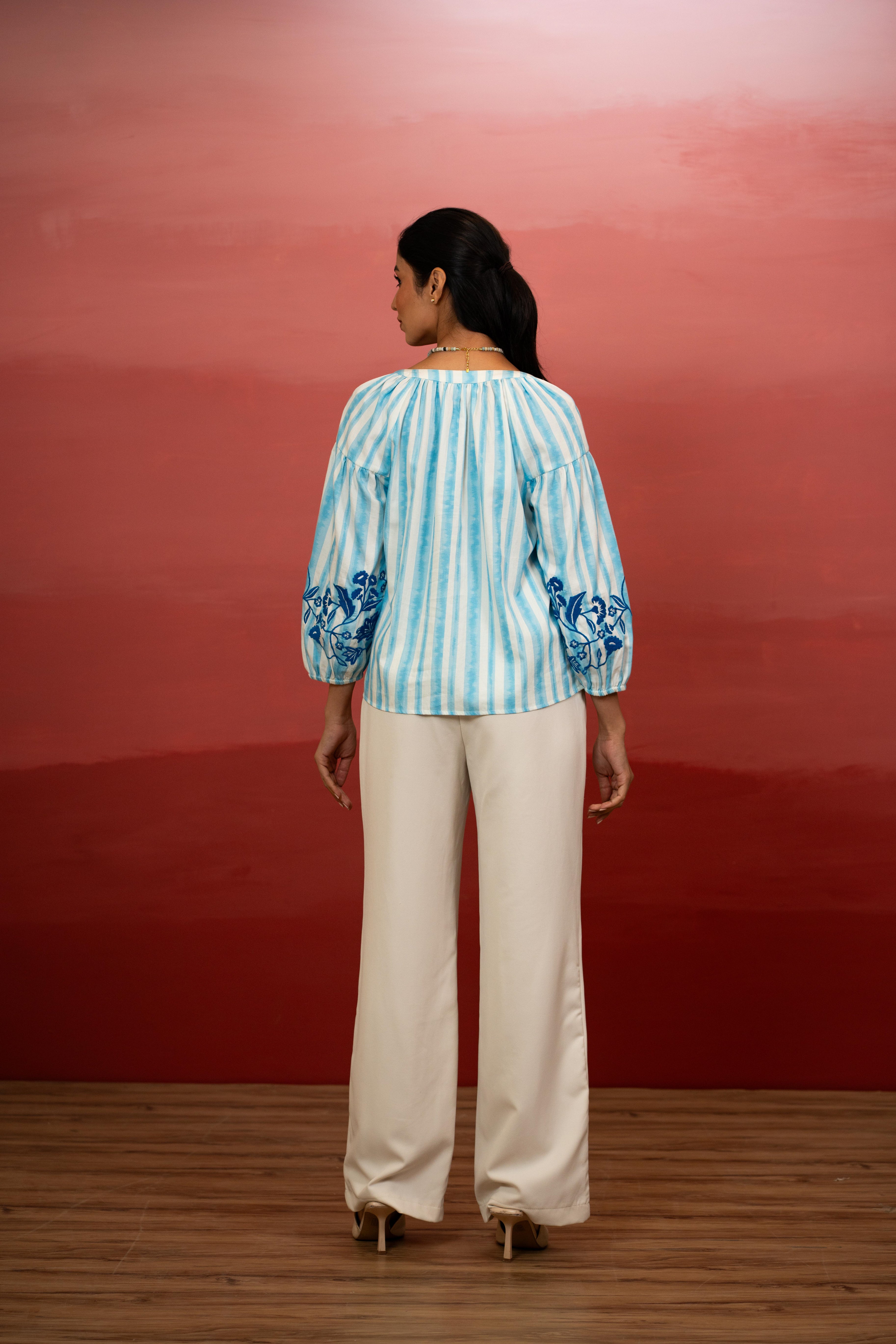 Jodhpur Stripe Bea Blouse