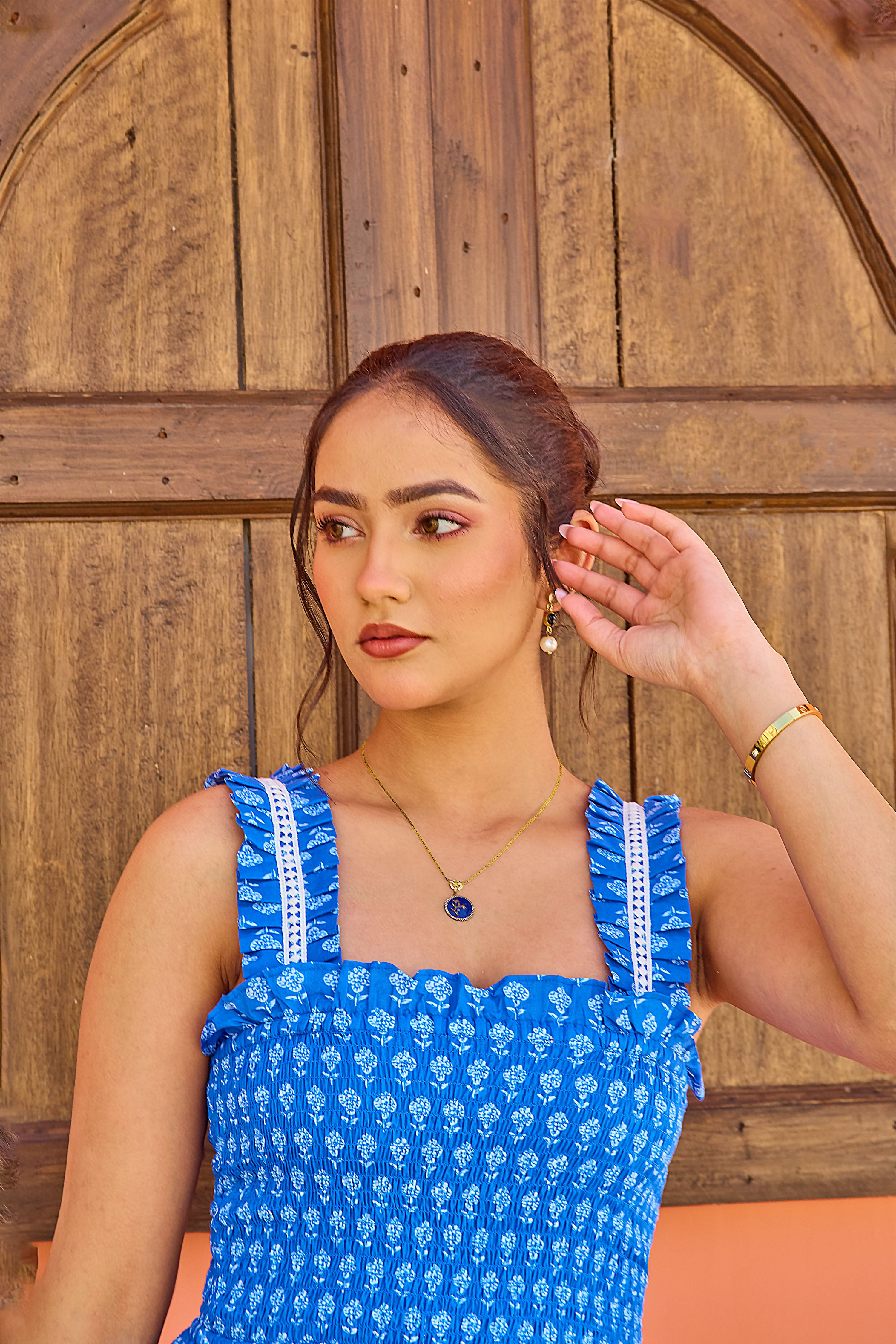 India & Mills X Monsoon Cobalt Maddie Dress