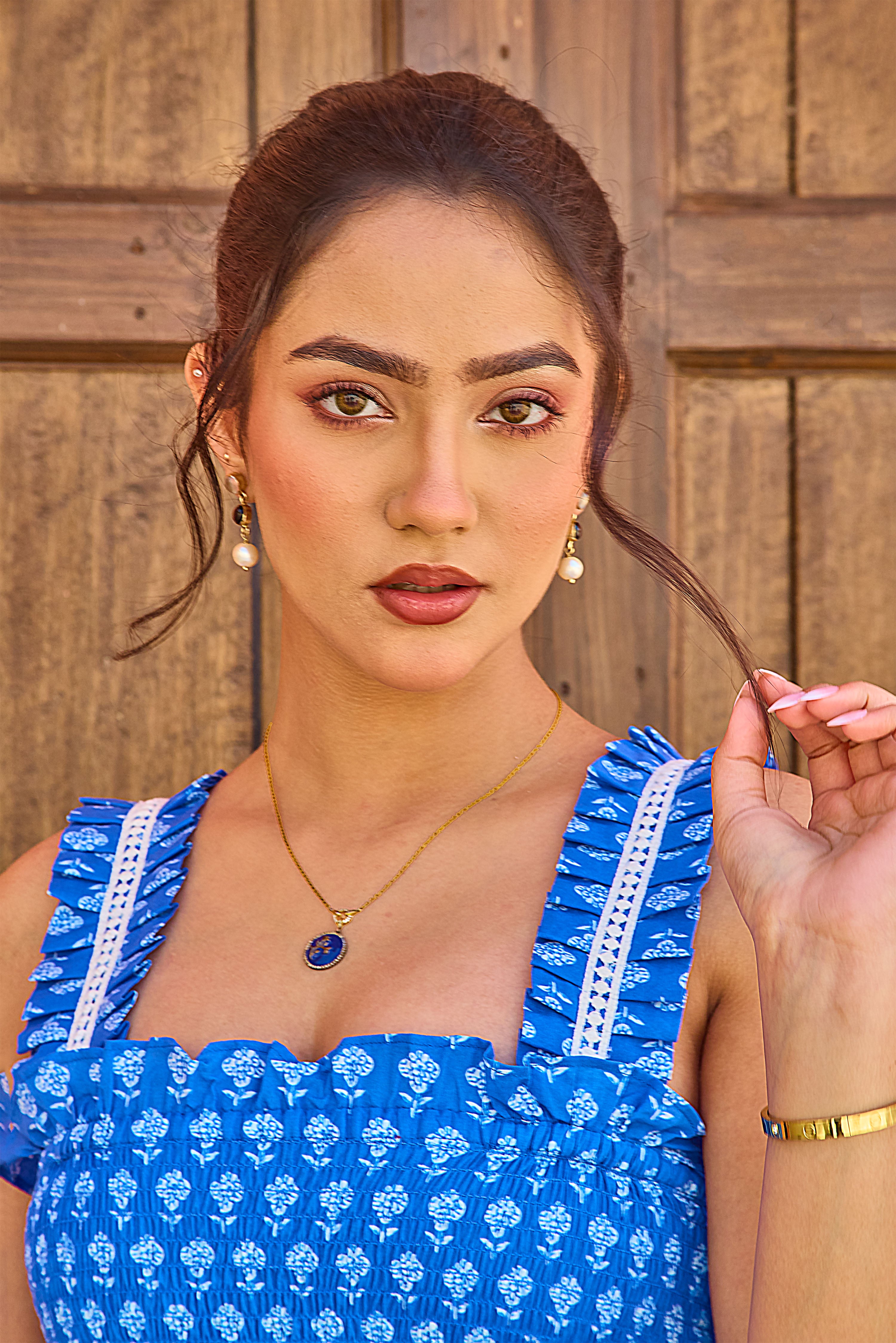 India & Mills X Monsoon Cobalt Maddie Dress