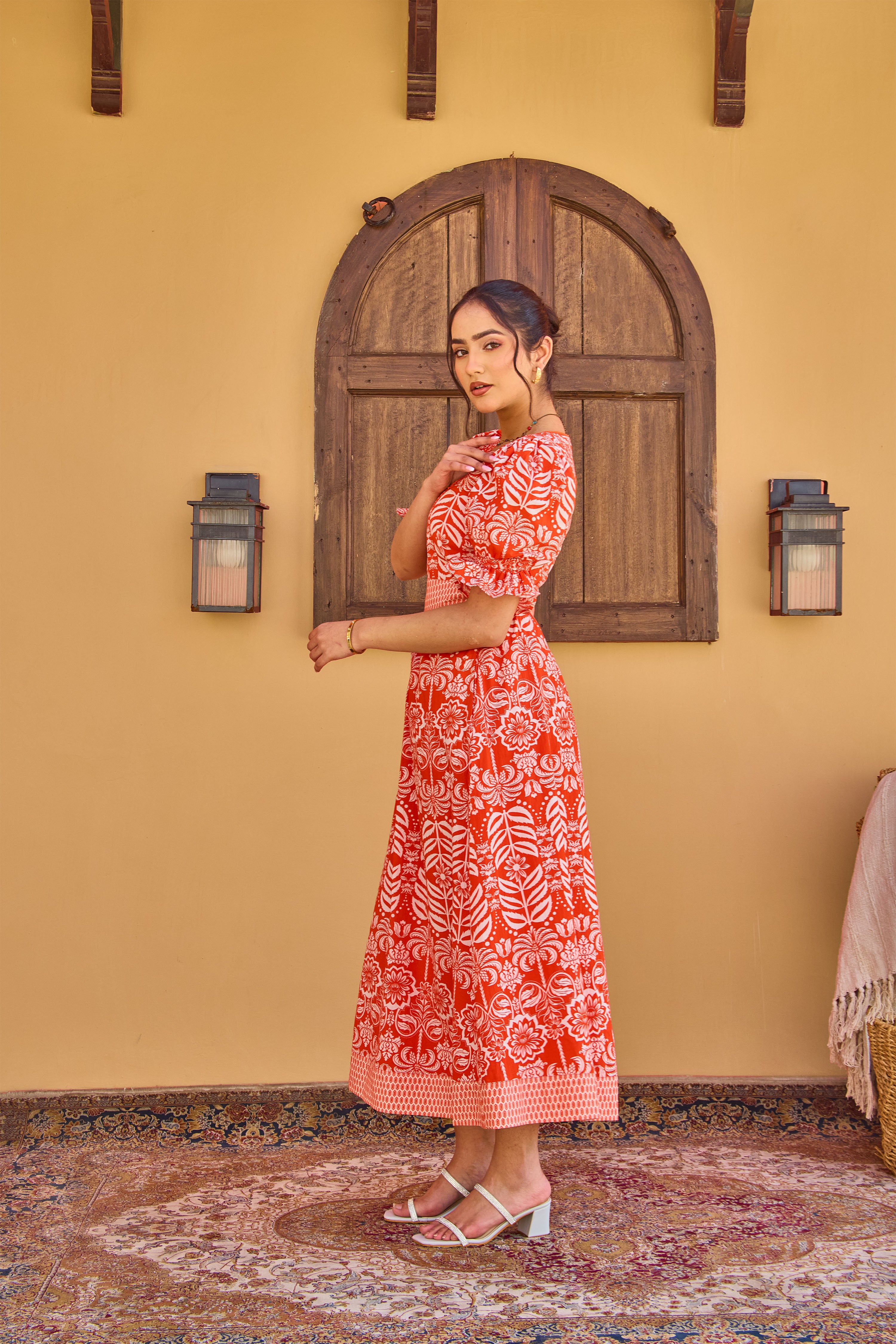 Crimson Tropic Katie Dress