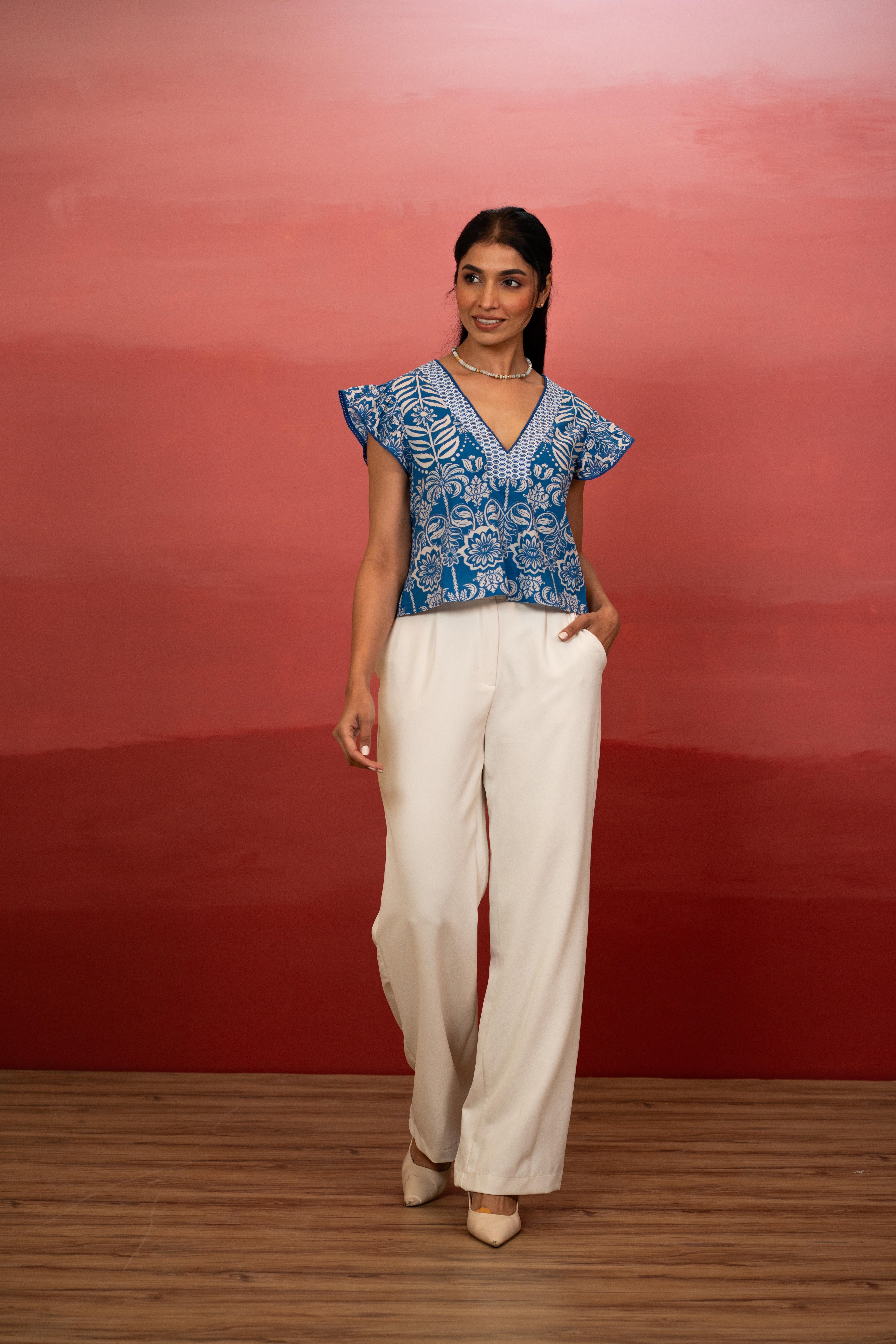 Indigo Tropic Inca Top