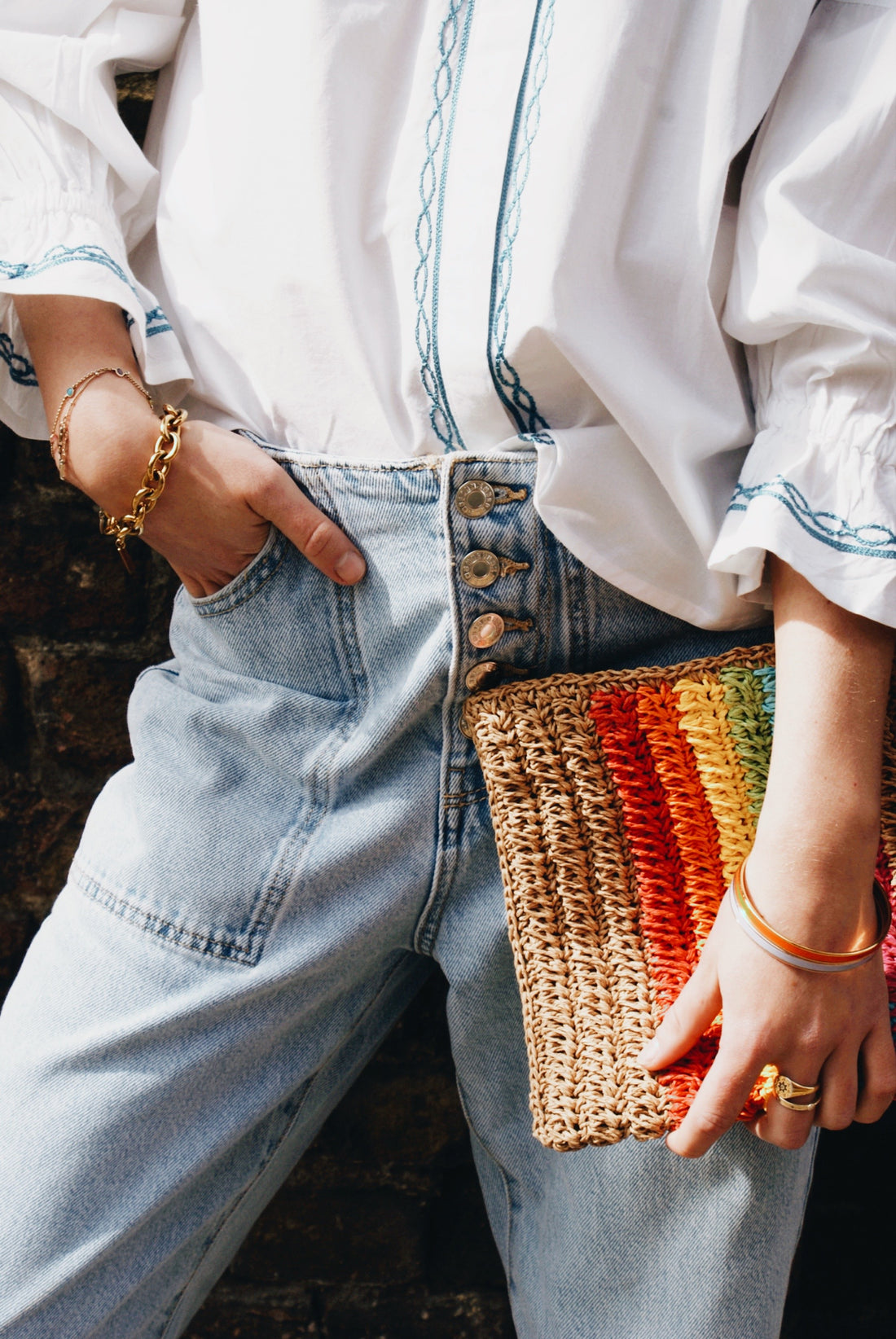 Sky Embroidery Bella Blouse