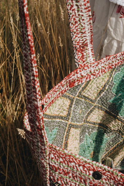 Terracotta Kantha Handbag