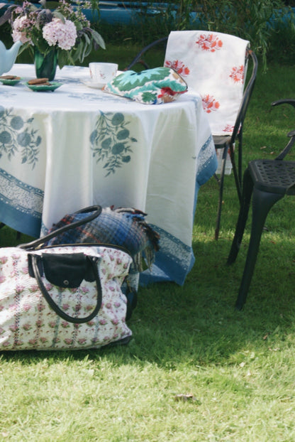 Pink Flower Kantha Weekend Bag